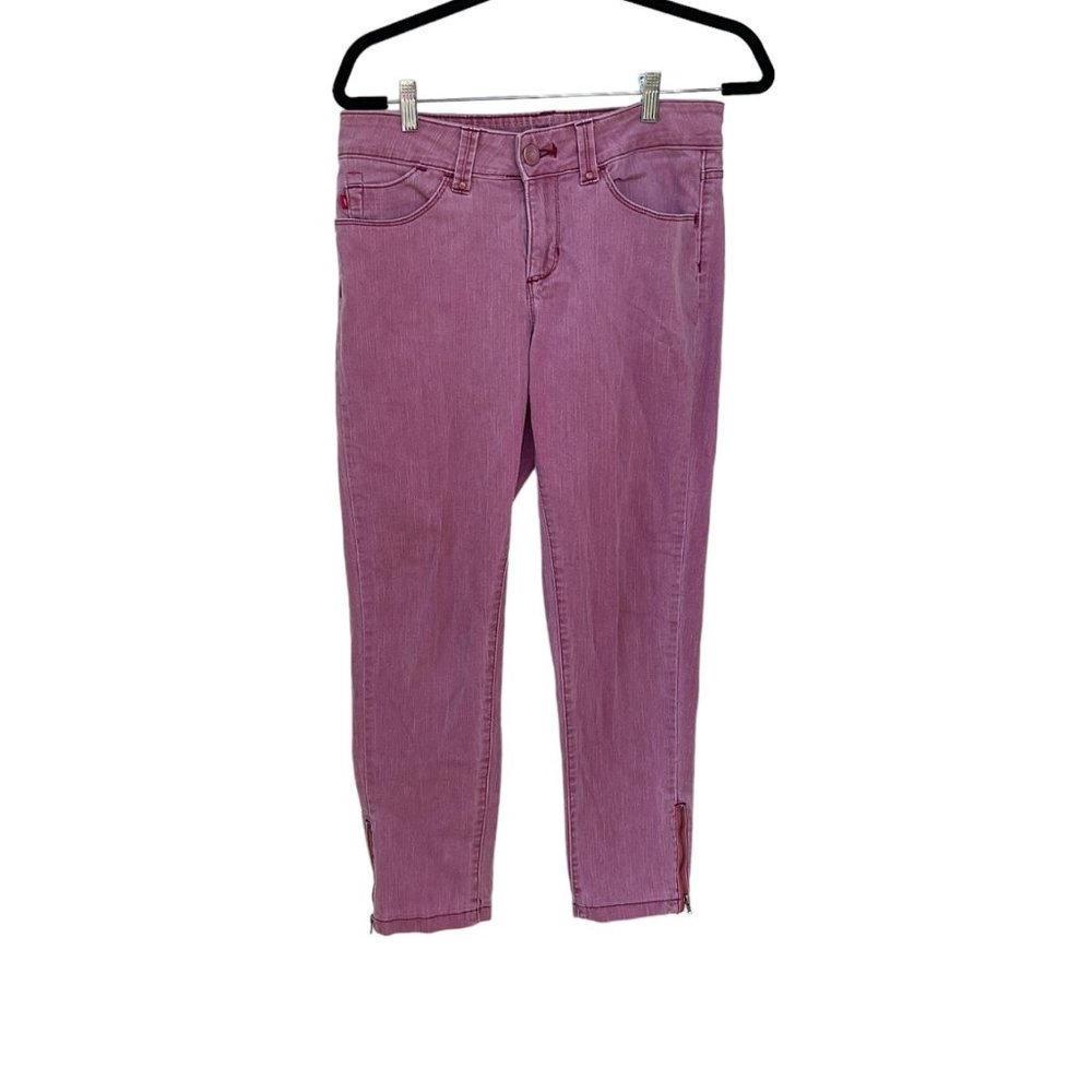 Lee Shapetastic Hidden Hold Woman’s Pink Rose Pants Size 10 With Ankle Zippers